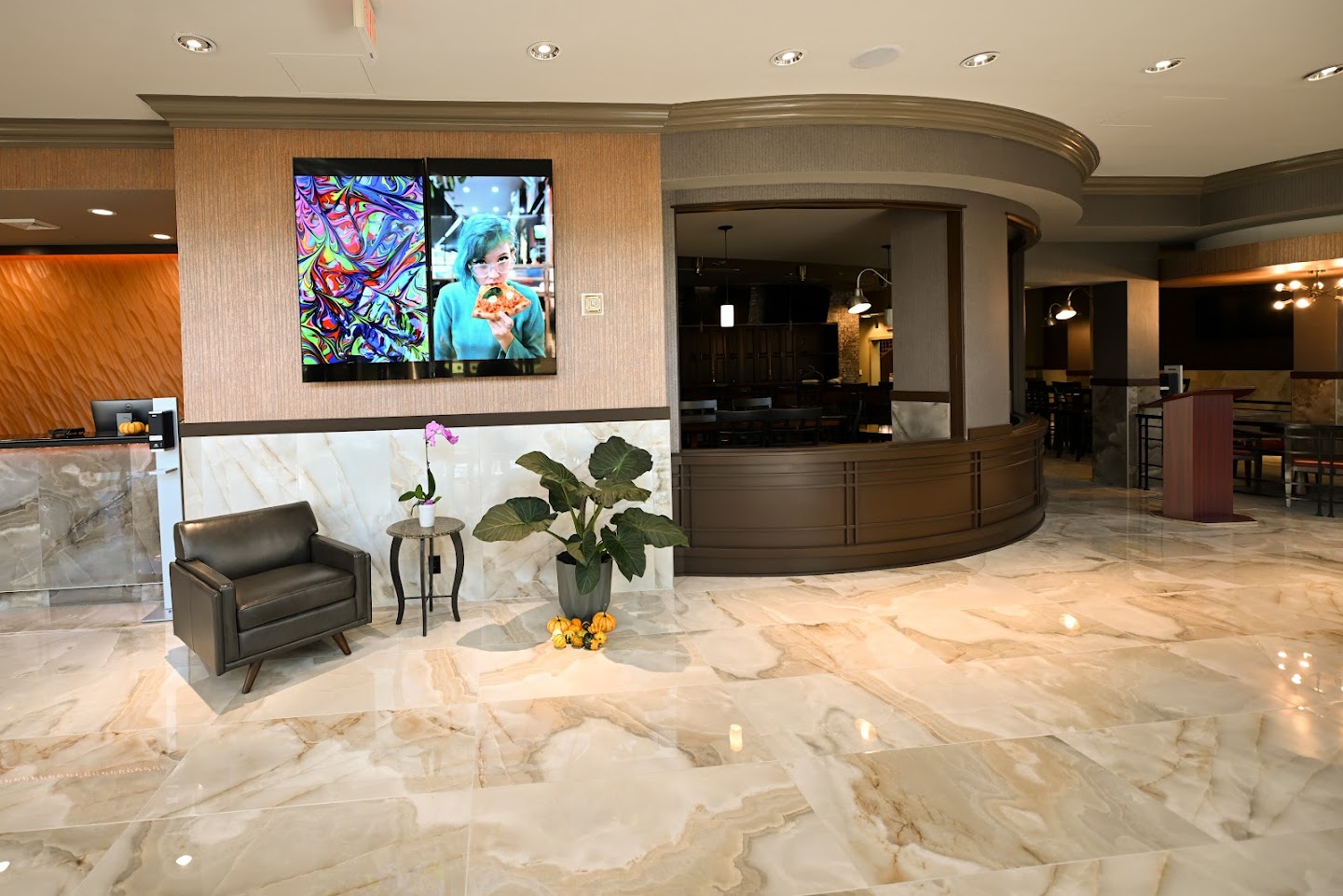 Book your stay with the finest lobby area